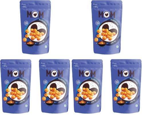 Image of MOM - Meal of the Moment, Roasted Smoky BBQ Makhana (Pack of 6), 52g /56g Gluten Free | Anti Oxidants | MSG Free | Zero Trans Fat | No added Preservatives and No Artificial Flavours
