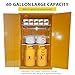 HarmoHaby 60 Gallon Flammable Safety Cabinet, Industrial Yellow Steel Storage for Flammable Liquids, 2 Adjustable Shelves, Double-Wall Fireproof Cabinet with Manual Close Doors & Vents