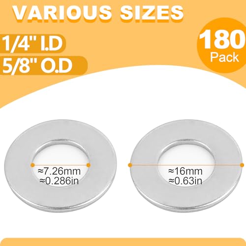 Kurui SS1458 1/4 Inch Stainless Steel Flat Washers thumb #6