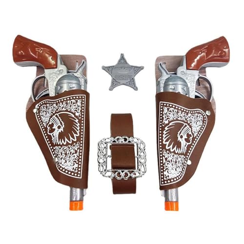 Cowboypistole 6 Stück Cowboy Kostüm Zubehör Cowboy-Spielzeugpistolen