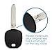 Keyless2Go Replacement for 2 New Uncut Transponder Ignition Car Key for Select Toyota Vehicles TOY44D-PT