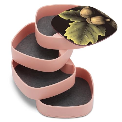 Boîte à bijoux pour collier et rangement rotatif de coiffeuse - 8