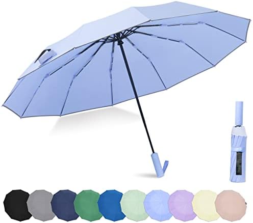 BAODINI Umbrella for Rain Windproof Medium Size Automatic Compact Umbrella for Men-Women's Big Umbrella for Car Backpack