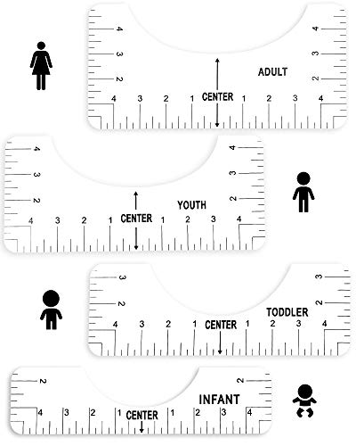 4 Pcs T-Shirt Alignment Guide Ruler, T-Shirt Alignment Tool for Making Center Design,Adult Youth Toddler Infant