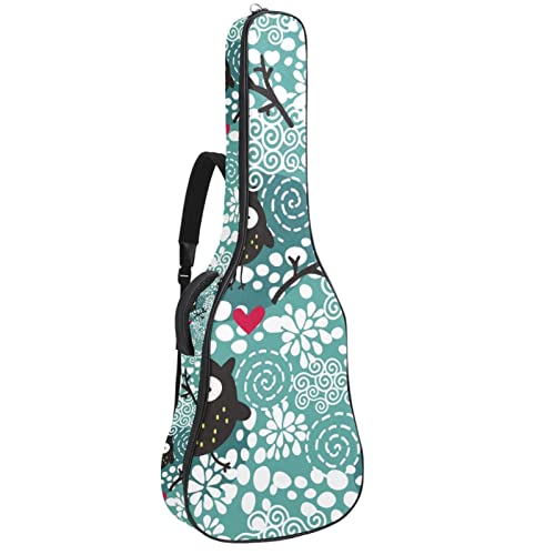 Guitare acoustique : housse imperméable motif espace design unique