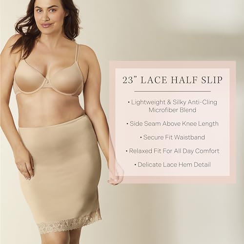 Jones NY Women's Silky Touch 23 Anti-Cling Knee Length Half Slip4