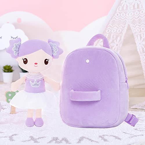 Gloveleya Toddler Backpack Kids Backpack with Candy Purple Doll 9" - Thumbnail 2