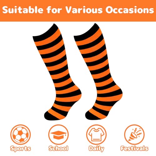 Image of Olreco 1 Pack Toddler Kids Youth Soccer Socks Girls Boys Baseball Socks Youth Knee High Softball Football Accessories Cotton