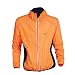 WOLFBIKE Cycling Jacket Jersey Long Sleeve Wind Coat, Color: Orange, Size: M