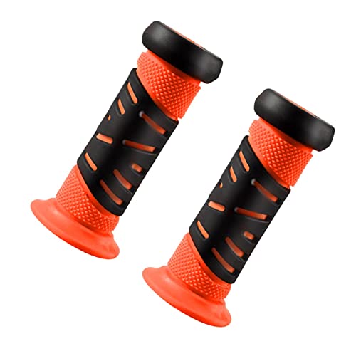 LOVIVER Bike Handle Grips Kids Handlebar Grips Non Slip Soft Rubber Bike Grips for Girls and Boys Tricycle Biking Orange - Image 2