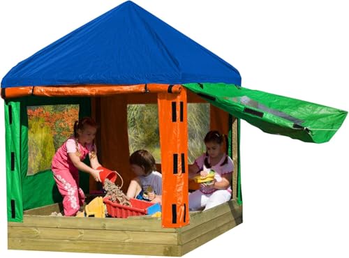 Sandkasten Gartenpirat Toni aus Holz mit Pavillon und TÜV-Zertifikat
