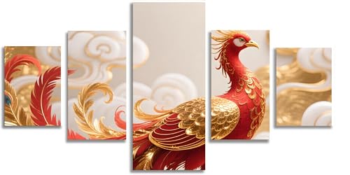 Kit complet diamant painting adulte XXL animaux rouge pour grand mur vide de salon Mefooge