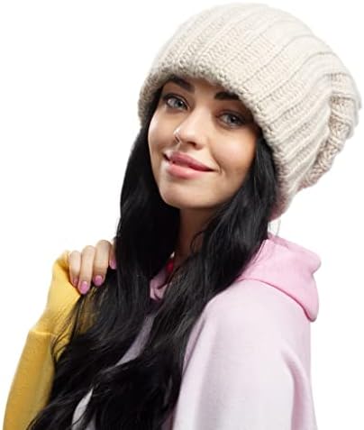 Slouch Winter Beanie Hat Oversized - Soft Baggy Chunky Knit Hat - Warm Thick Beanie Cap for Men and Women
