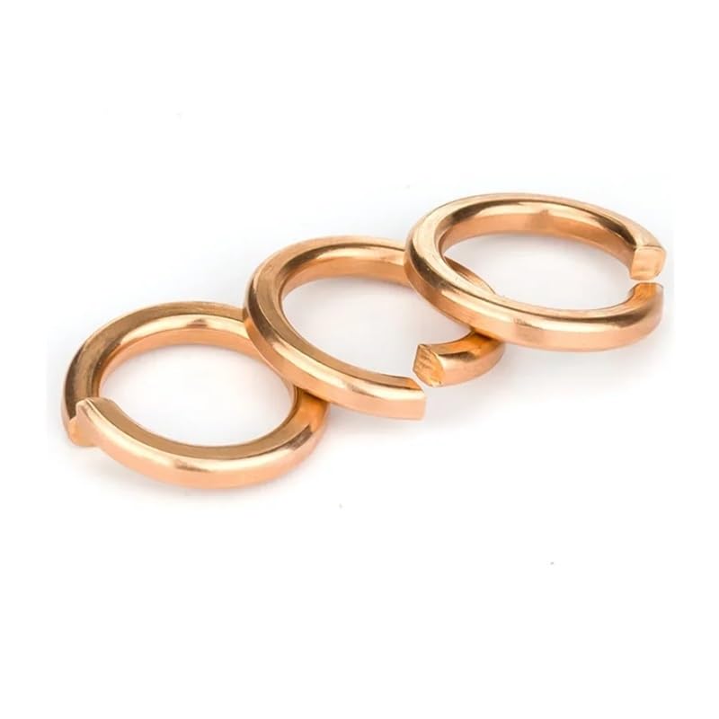 M2-50pcs GB93 Brass Spring Washer Split Locking BGOKIFLWHW