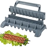 Kebab Maker Machine, Plastic Kebab Maker Press Machine, Manual Kabob Maker Mold, Kabob Maker Barbecue Skewers for Outdoor BBQ Camping Grilling
