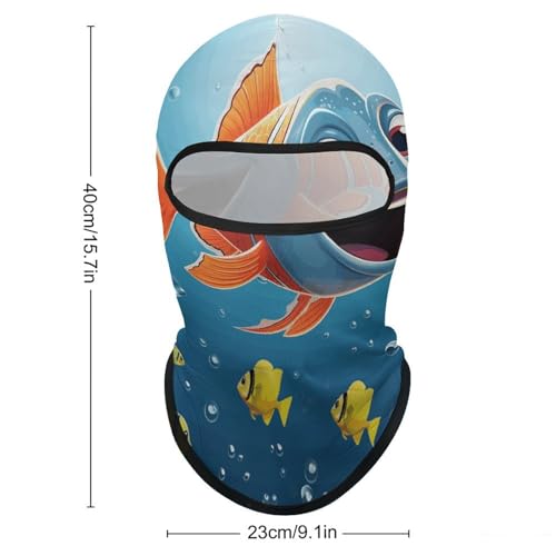 Balaclava de Pescado bajo el Mar para Hombres y Mujeres, Máscara Facial de Protección Solar Transpirable con Cubrecabeza Completo para Senderismo, Ciclismo, Correr, Conducción miniatura 2