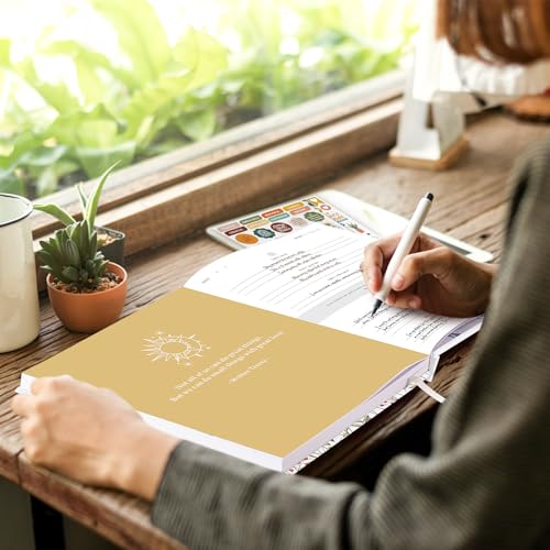 Lanpn Dankbarkeitstagebuch für Frauen Männer, 4 Monate Dankbarkeit Achtsamkeit Tagebuch, 5 Minuten Dankbarkeitsbuch 20x23cm, Daily Gratitude Journal Selbstliebe Buch, Englisch