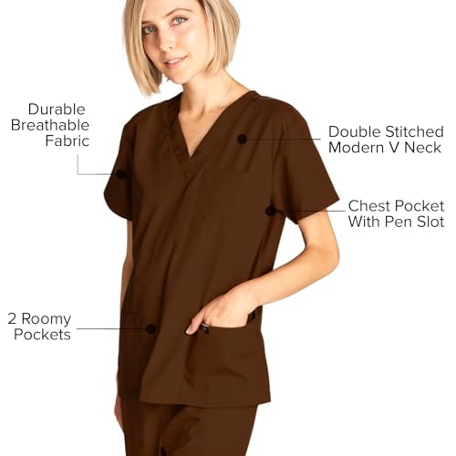 Image of Dagacci Scrubs Medical Uniform Women and Men Scrubs Shirts and Tops