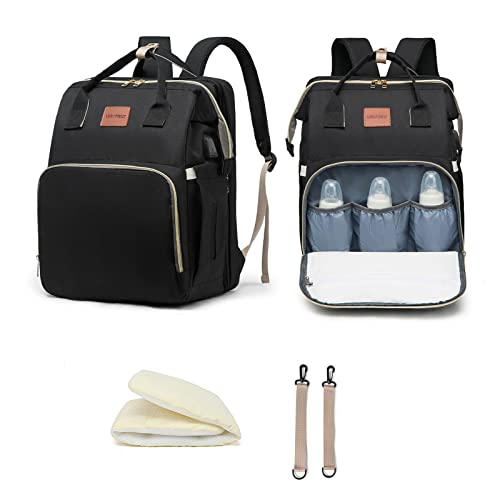 Image of Diaper Bag Backpack Diaper Bags Baby Registry Search Gift Registry by Name Diaper Bag With Changing Station Baby Bag Diaper Backpack Baby Diaper Bag Baby Backpack Diaper Bags for Baby Boy (Black)
