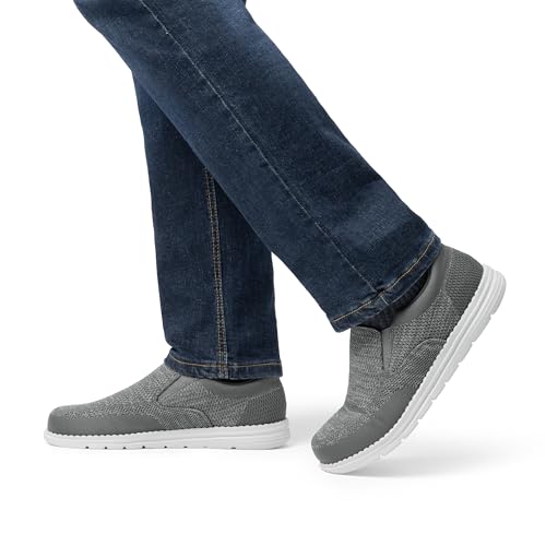 Bruno Marc Bruno Marc Men's Slip-on Loafers Casual Lightweight Stretch Shoes,Size 12,Dark Grey,BMUMLS2520