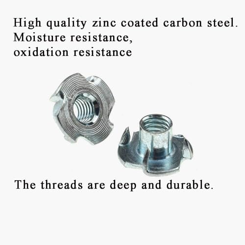 Einschlagmuttern M8 x 12 mm, 30 Stück Schlagmuttern aus Kohlenstoffstahl mit 4 Einschlagspitzen Für Holz, Kunststoff & Metall DIN 6930 / ISO 6930 Konform Inkl. Aufbewahrungsbox