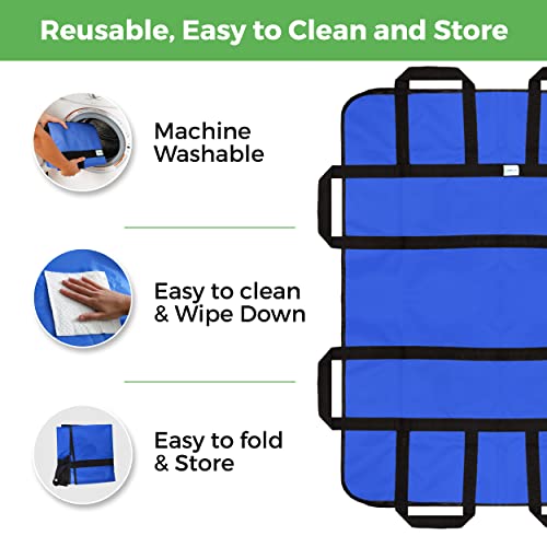 Ableuplift Positioning Bed Pad With Handles – 48 X 40-Inch Extra-Large Patient Lift Aid Sheet – Patient Transfer Sheet For Repositioning, Turning, Moving, Sliding – Reusable And Machine Washable #TOP5