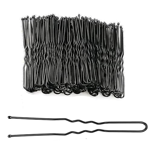 Horquillas para el Pelo en U，100 piezas Kit de Horquillas para el En forma de U Cabello Pinzas para el Cabello con Sujeción Segura Horquillas para el Cabello para Mujeres, Salón de Peluquería…