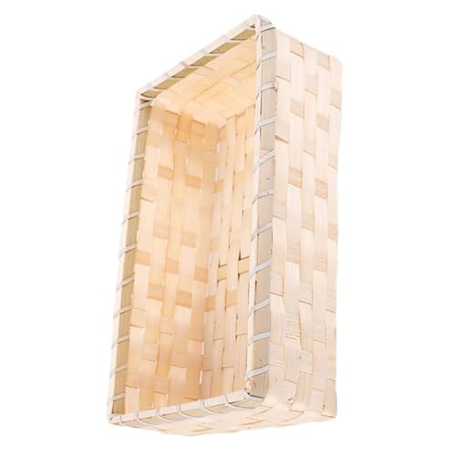 HOLIDYOYO 1pc Storage Basket Fruit Baskets Egg Storage Basket Rattan Bread Basket Cupcake Tray Coffee Table Decor Tray Hand Woven Egg Basket Woven Basket Snack Food Bin Weaving