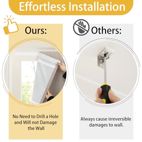 RYB HOME Blackout Roman Shades, Magnetic Cordless, Sand, W 36" x L 72", 1 Panel