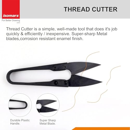 Image of Isomars Thread Cutter Black Grip Metal Set of 4
