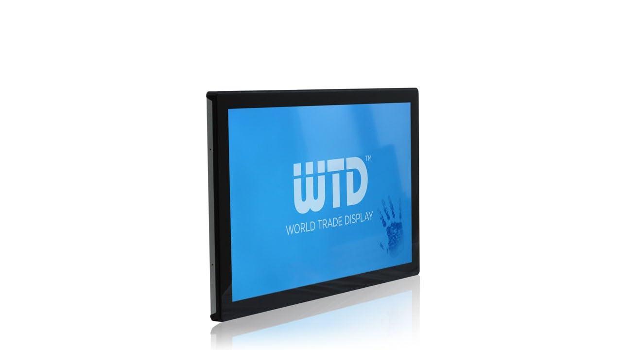 World Trade Display - 32" Touch Monitor Indoor Open Frame Embedded Display, con cornice frontale per installazione a incasso, TACC Series, Wall Mount, PCAP 10-Point, Full HD 1920x1080, 300 nits
