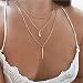 Produktbild Anglacesmade Bohemia Layered Choker Halskette Seestern Halskette Bar Charm Anhänger Halskette mehrlagig Boho Schmuck für Frauen und Mädchen