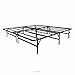 LUCID Foldable Metal Platform Bed Frame and Mattress Foundation - Queen