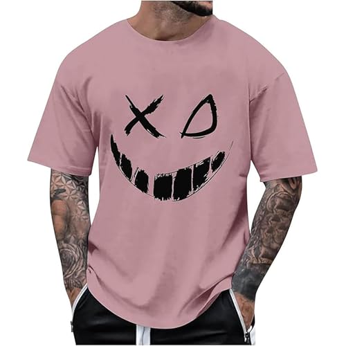 Generisch Camisetas para hombre Oversize T Shirt Men Cool Impreso Tops Tops Manga Corta Camiseta Los Ángeles Camiseta de Algodón Camiseta Deportiva Verano Transpirable Camiseta Deportiva Basic Tops