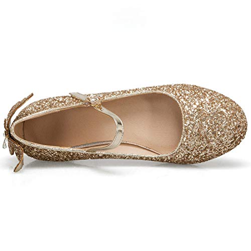 MAVMAX Women's Sequin Flats Mary Janes Ballet Glitter Wedding Pumps3