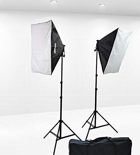 1600 Watt Softbox Lighting Kit Video Lighting Kit Two Softbox, 8 X 45Watt Flourescent Bulb, 2 X Lightstand By Fancierstudio 9004S #TOP19