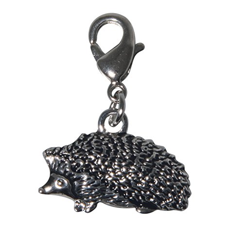 RAYHER hobby 22560606–fancy forest motif : pendentif en forme de hérisson 1,9 x 1 cm, pour jouer, avec mousqueton argenté sachet