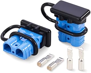 Orion Motor Tech Wire Connector 2 Pack, 50A Wire Harness Plug Kit for 6 to 12 Gauge Cables, 12V to 36V Battery Quick Connect Disconnect Set for Car Bike ATV Winches Lifts Motors More, Set of 2, Blue