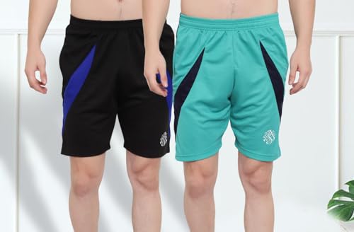 Image of DIA A DIA Men's Polycotton Running Sports Gym Shorts Pack of 2