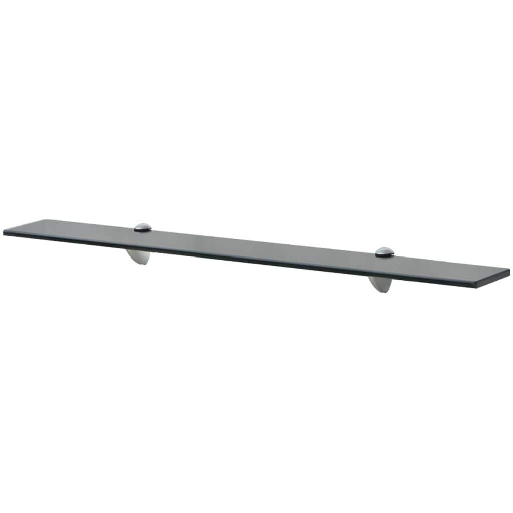 Estantería flotante de cristal negro de 80 x 20 cm, 8 mm, de cristal de seguridad, para salón, baño, dormitorio