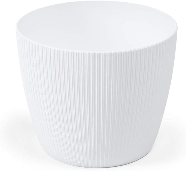 SimplyTheBest Flowerpot Herb Plant Flower pot Magnolia Jumper | Ø 14 cm | Windowsill Holder Balcony Garden Container | Organizer box decor | Mix! Match! Play! (White)