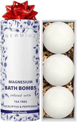 Magnesium Bubble Bath Bombs Long Lasting Foaming Sore Muscles Rec...