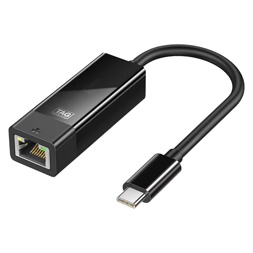 See full amazon price history chart for TAG USB Type-C to Giga LAN Adapter Economy | RJ45 Gigabit Ethernet Wired Network Adapter | 1000 Mbps | Compact and Lightweight | Plug and Play | Supports PC, MacBook Pro Air, Laptops, Tablets TAG USB Type-C to Giga LAN Adapter Economy | RJ45 Gigabit Ethernet Wired Network Adapter | 1000 Mbps | Compact and Lightweight | Plug and Play | Supports PC, MacBook Pro Air, Laptops, Tablets (B0DC6H5TPD) Amazon Price History, Amazon Price Tracker