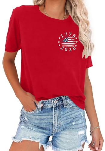 Image of Ithalt Women 4th of July Shirt Fourth of July Shirts USA Sequin Tshirt American Patriotic T-Shirt Stripes Tee Tops