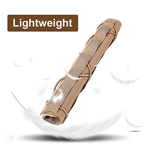 MiOYOOW Suppressor Cover, Adjustable Heat Resistant Silencer Cover with Molle System for Touring Climbing Hunting Shooting (8.66''*5.51'')