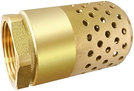 Brass One Way Female Thread Foot Valve Mesh Check Valve Female Hose Thread with Holes Strainer Filter (1'' NPT)