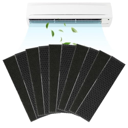 10 Pièces Filtres de Climatiseur, de Rechange pour Filtre de Climatisation,Accessoires de Filtre en Coton à Trois Niveaux, filtre anti-poussière pour sortie d&rsquo;air conditionné, filet de nettoyage