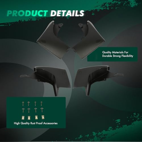Image of SCITOO Set of 4PCS Universal mud Flaps for 2014-2016 for Land Rover Discovery,2010-2016 for Land Rover LR4 Front & Rear mud Flaps Splash Guard Set