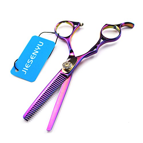 Ciseaux de coupe pour gaucher JIESENYU 14cm ciseaux à effiler coiffure - 2