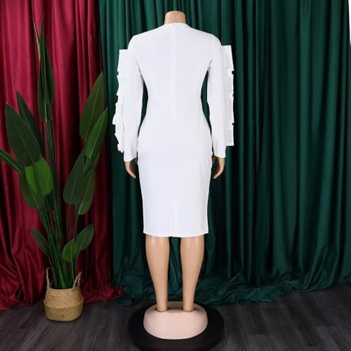 Womens Elegant Ruched Pleated Work Business Office Cocktail Party Pencil Dress3